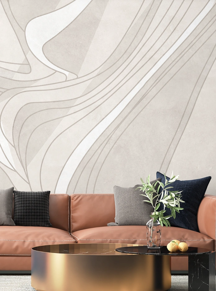 Perfect Home with Big Mural Geometric wallpaper